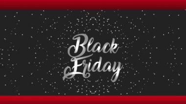 kırmızı çerçeve reklam siyah Cuma balonlar konfeti arka plan siyah Cuma animasyon hd