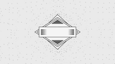 geometrik vintage kare etiketi