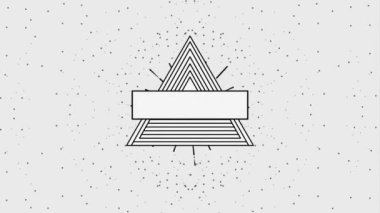 geometrik vintage kare etiketi