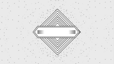 geometrik vintage kare etiketi