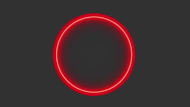 Červená neon kolo animaci snímků balónky černém pozadí černý pátek hd — Stock video