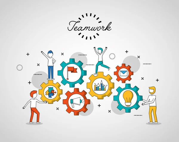 Menschen Teamwork-Konzept — Stockvektor