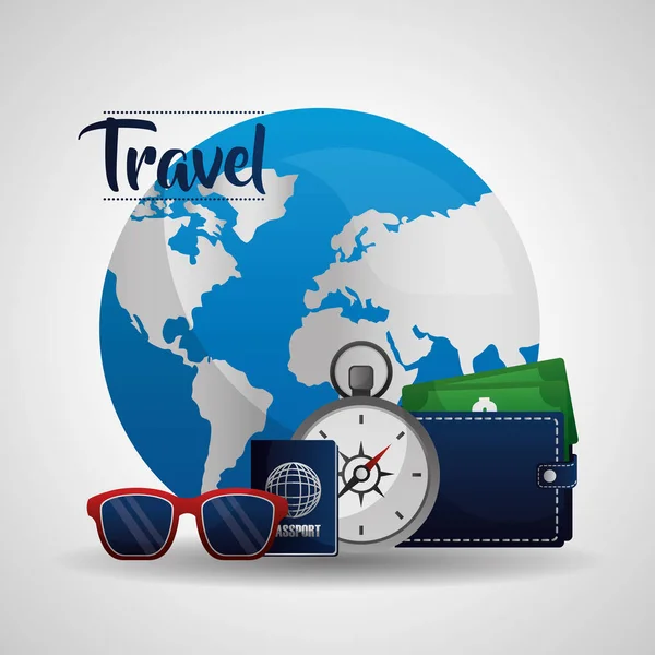 Travel around the world — Stock Vector