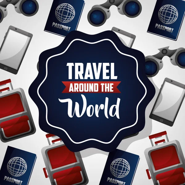 Travel around the world — Stock Vector