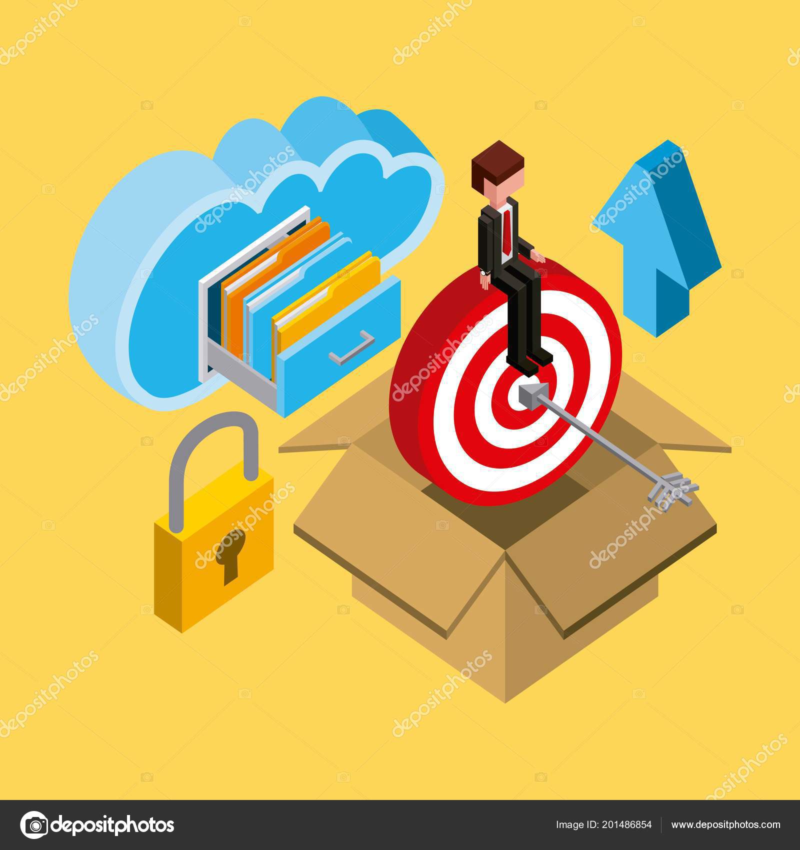 People cloud computing storage Stock Vector Image by ©yupiramos 201486854