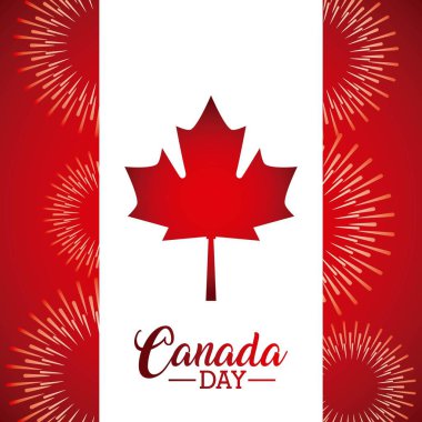 Kanada günü kartı.