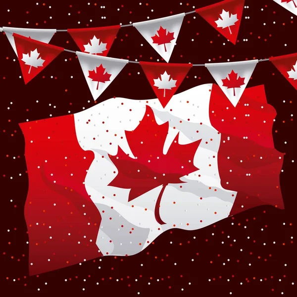 Карточка дня в Канаде — стоковый вектор