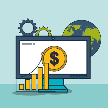 bilgisayar finansal para Dünya dijital pazarlama