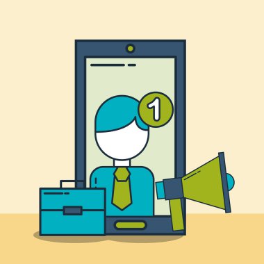 adam akıllı telefon megafon iş dijital pazarlama