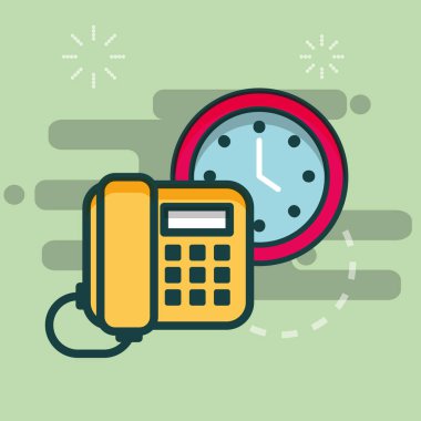 telefon ve saat saat iş ofis