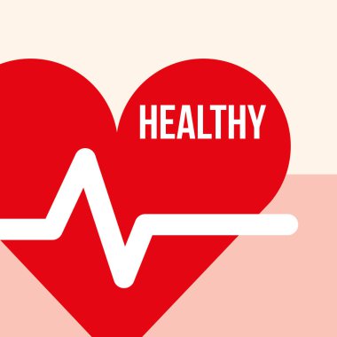 kalp atışını darbe sağlıklı yaşam vektör çizim