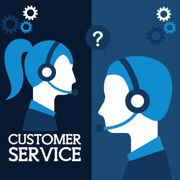 Personnes service à la clientèle — Image vectorielle