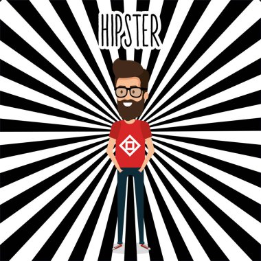 adam tarzı hipster karakter