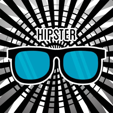 Gözlük stil hipster poster