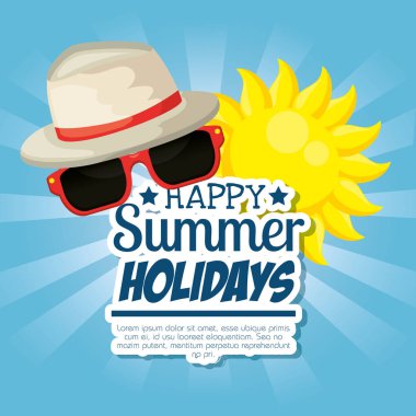 yaz tatili Icons set