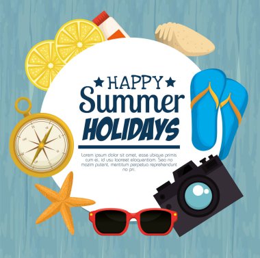 yaz tatili Icons set