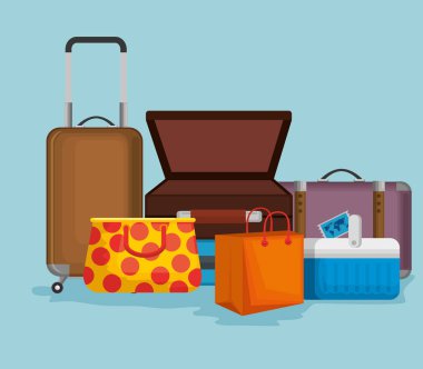 yaz tatili Icons set