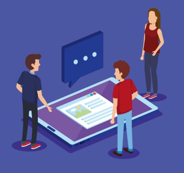 ekip çalışması itmeyi ile dijital teknoloji