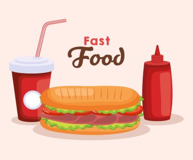 soda ile lezzetli sandviç