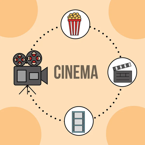 Cine película cine — Vector de stock