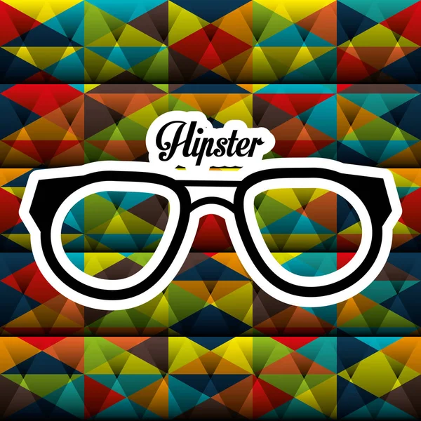 Glasses style hipster poster — Stock Vector