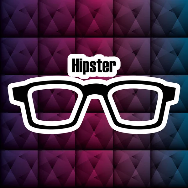 Glasses style hipster poster — Stock Vector