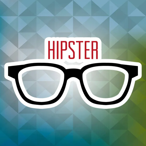 Poster hipster in stile occhiali — Vettoriale Stock
