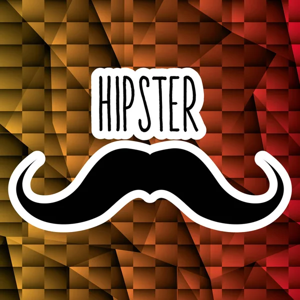Affiche style moustache hipster — Image vectorielle