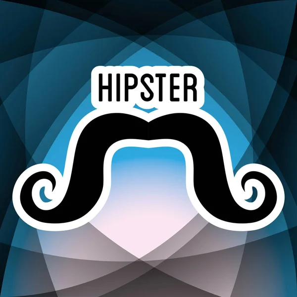Mustache style hipster poster — Stock Vector