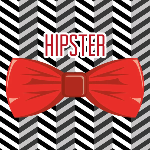 Bowtie ribbon hipster style accessory — Stock Vector