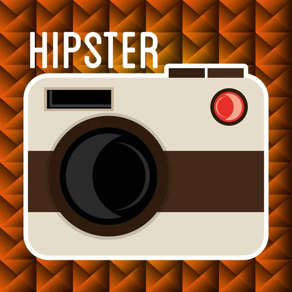 Kamera fotografiska hipster stil — Stock vektor