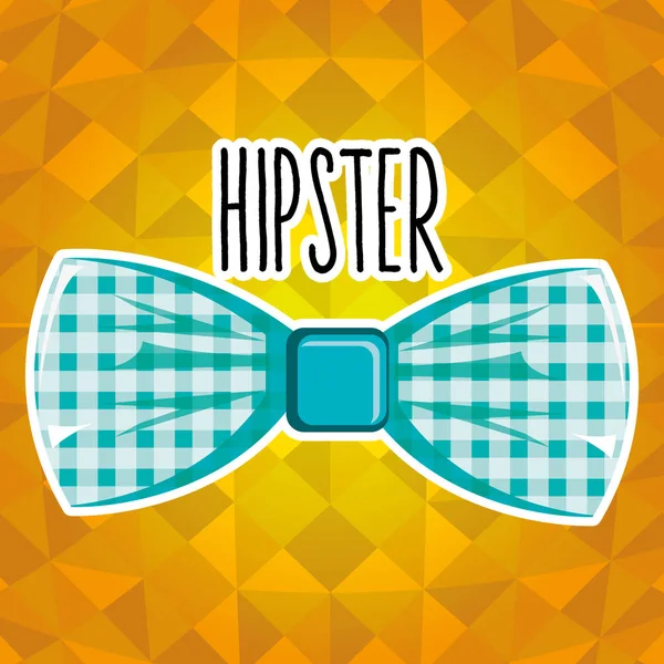Bowtie lint hipster stijl accessoire — Stockvector