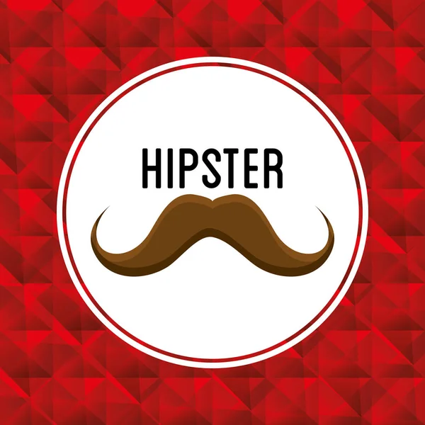 Snor stijl hipster poster — Stockvector