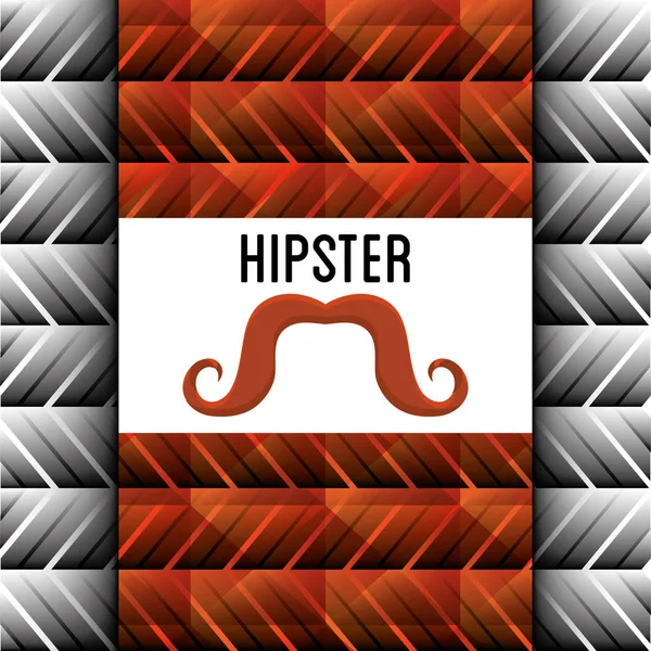 Snor stijl hipster poster — Stockvector