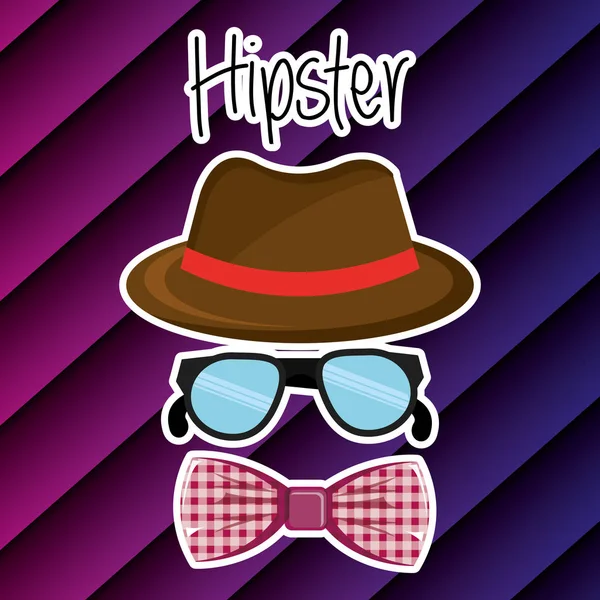 Ensemble accessoires style hipster — Image vectorielle