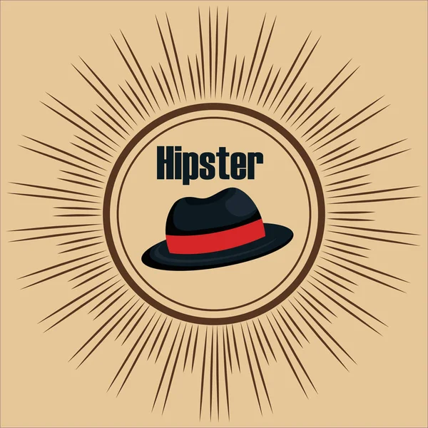 Chapéu estilo hipster acessório — Vetor de Stock