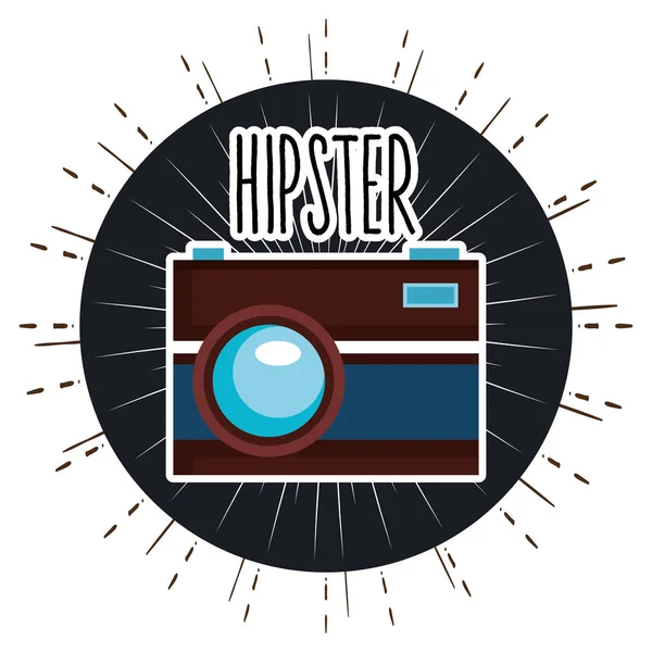 Cámara fotográfica estilo hipster — Vector de stock