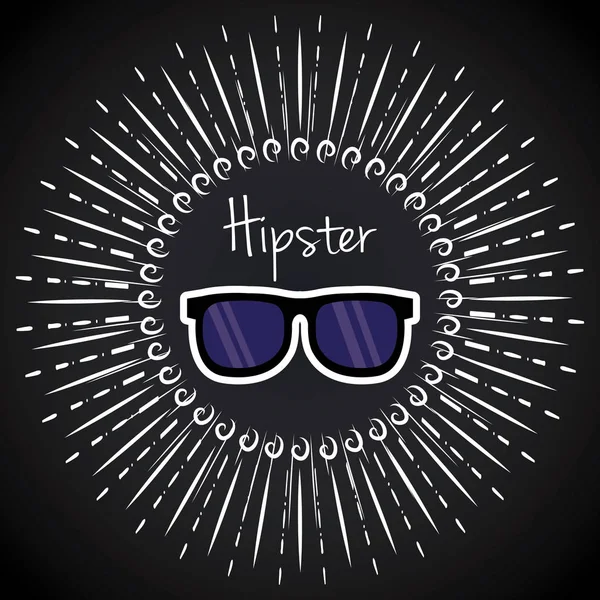 Affiche style lunettes hipster — Image vectorielle