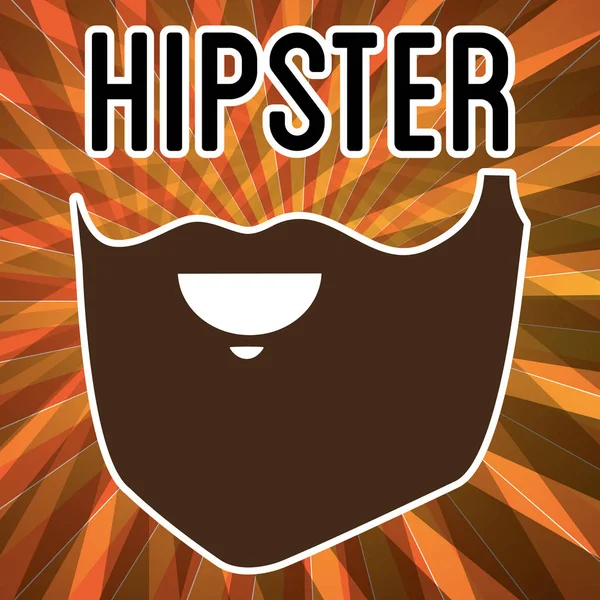 수염 스타일 hipster 포스터 — 스톡 벡터