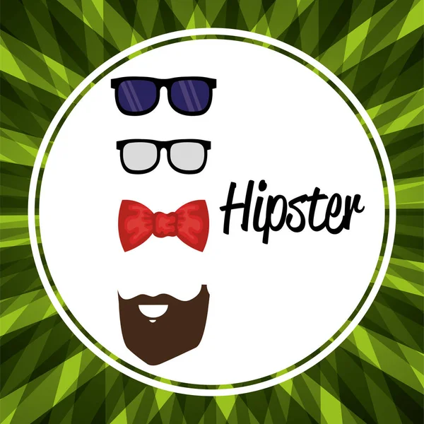 Conjunto acessórios estilo hipster — Vetor de Stock