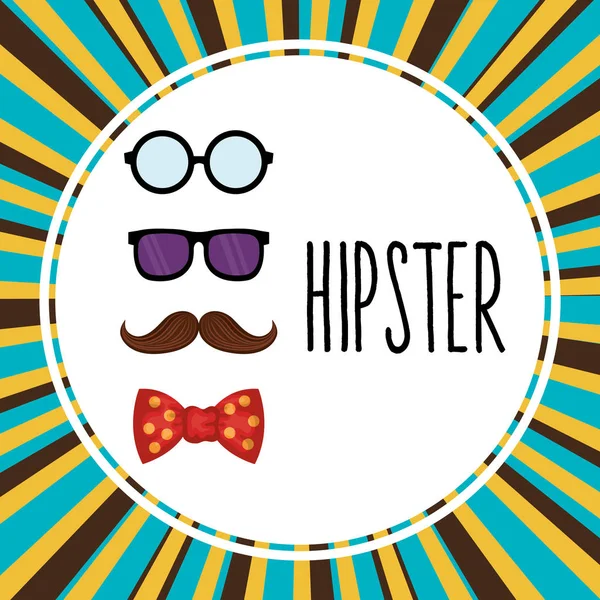 Set accessories style hipster — Stock Vector