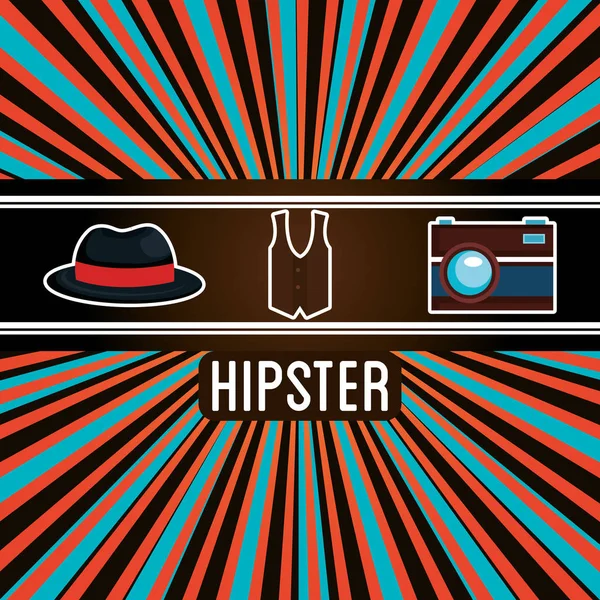 Conjunto acessórios estilo hipster — Vetor de Stock