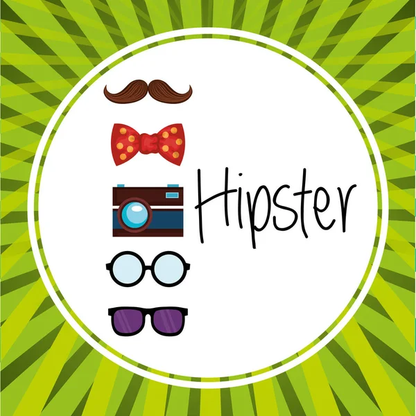 Set accessoires stijl hipster — Stockvector