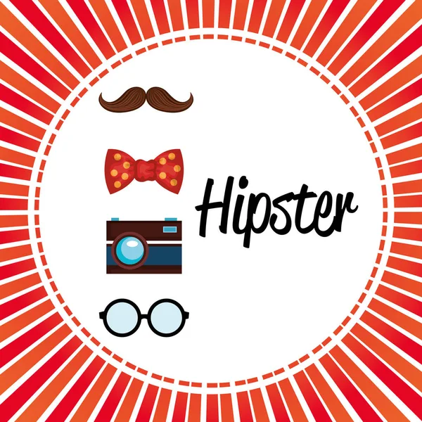 Conjunto acessórios estilo hipster — Vetor de Stock
