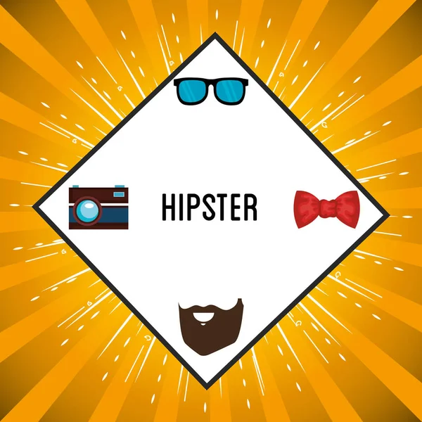 Ensemble accessoires style hipster — Image vectorielle