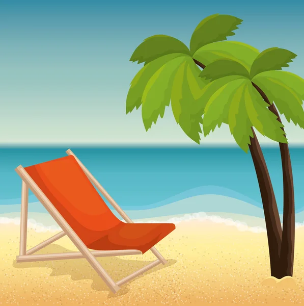 Letní prázdniny beach scene — Stockový vektor