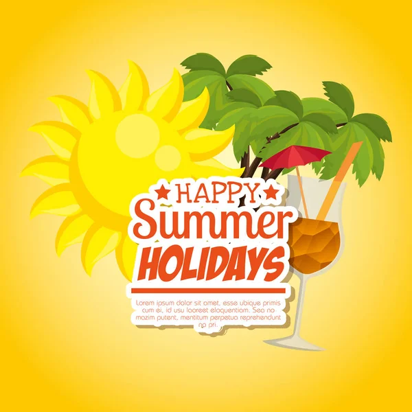 Vacances d'été ensemble icônes — Image vectorielle