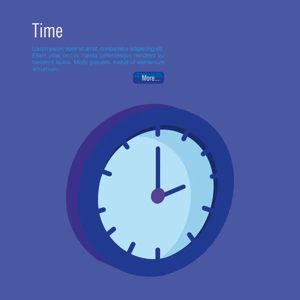 Relógio de tempo ícone isométrico — Vetor de Stock