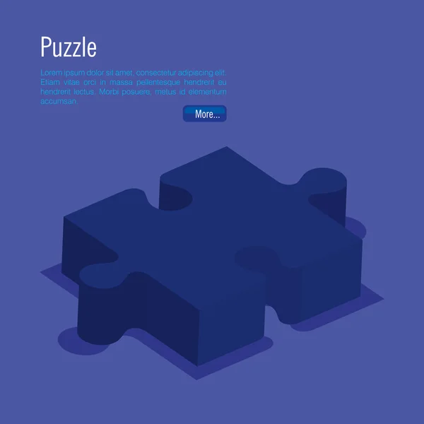 Puzzle darab isometrics ikonok — Stock Vector