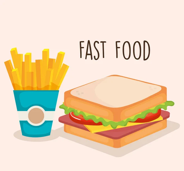 Delicious fast food icons — Stock Vector